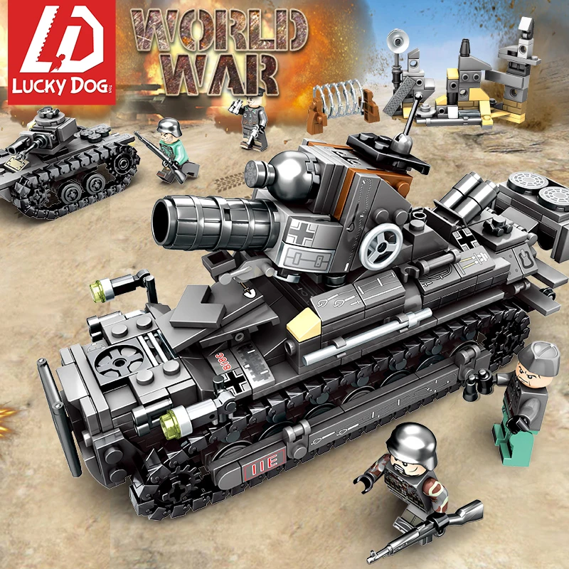 Billig Bausteine 957 Pcs 4In1 WW2 Deutschland Tank Armee Spielzeug LegoINGly Militär Fahrzeuge Weltkrieg 2 Tank Figuren Spielzeug für kinder