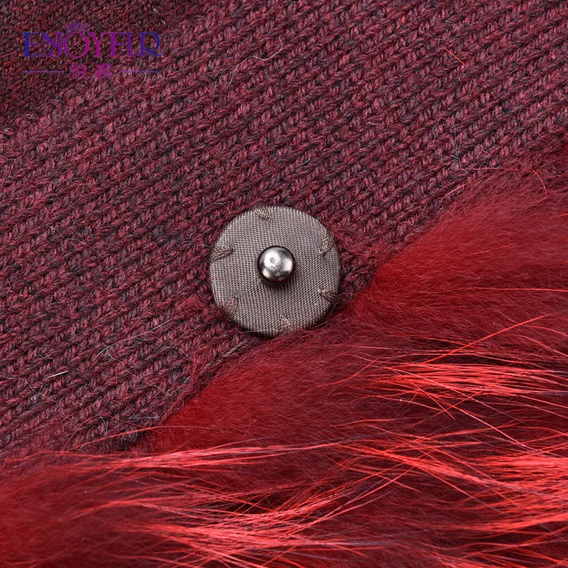 Parkas Pour Réel De En Renard Manteaux Enjoyfur Véritable Manteau Cuir F018 Fourrure Femmes Bande D'hiver Uwaw7OA