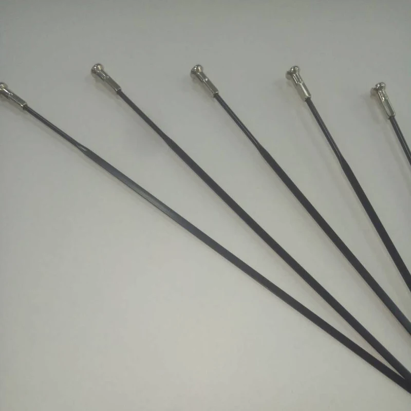 10PCS High Strength 8g Flat Stainless Steel Spokes Mountain Bike Bicycle MTB Spokes Hat Black Useful 261 263 272 274 282 292 298