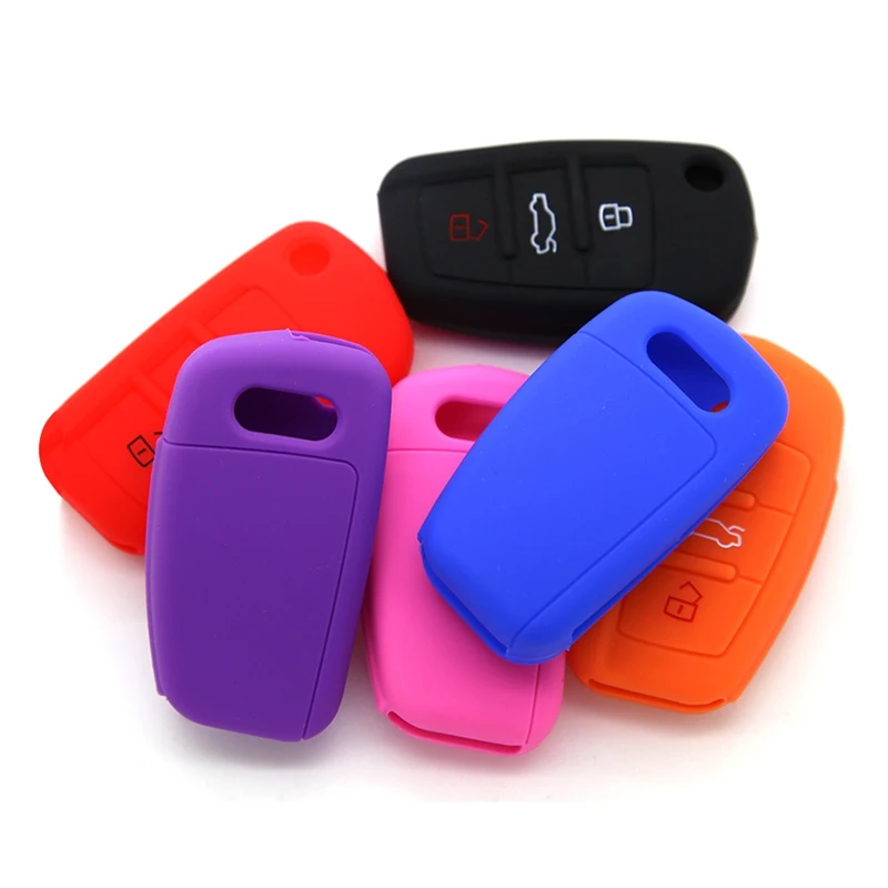 

Silicone 3 Button Car Remote Key Fob Shell Cover Case For Audi A1 S1 A3 S3 A4 A6 RS6 TT Q3 Q7 2005 2006 2007 2008 2009 - 2013