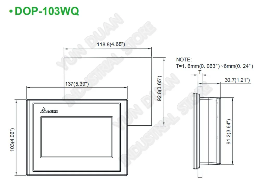 4," Delta Панель управления HMI DOP-103WQ TFT lcd 800MHz MCU с Ethernet RS232 RS485 DC 24V обновленная Замена DOP B03E211 4,3 дюйма