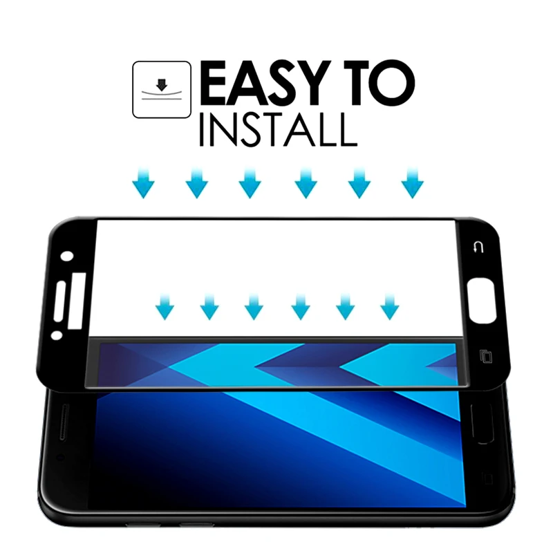 Закаленное стекло с полным покрытием для Samsung Galaxy J5 J7 J3 2017 J530 J730 J330 J6 J8 J4 A8 A6 2018