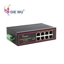 DIEWU Промышленный Коммутатор Ethernet, 8 портов, 10/100 Мбит/с, сетевой коммутатор, din-рейка, сетевой адаптер Lan, усилитель сигнала VLAN DIEWU Промышленный Коммутатор Ethernet, 8 портов, 10/100 Мбит/с, сетевой коммутатор, din-рейка, сетевой адаптер Lan, усилитель сигнала VLAN