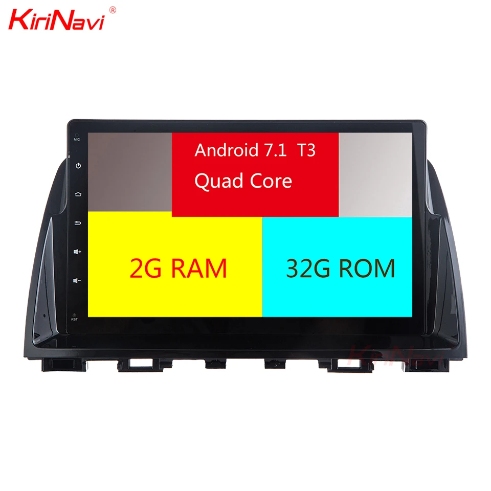 Clearance KiriNavi Android 7.1 Car DVD Player For Mazda 6 Atenza GPS Navigation Multimedia System Stereo Radio Bluetooth WIFI 4G 2