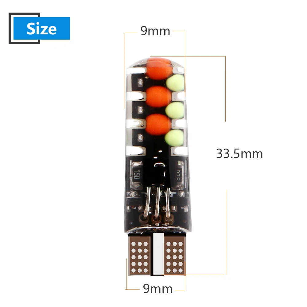 YM E Bright 2 шт./компл. T10 COB 12 SMD RGB 194 168 W5W В Автомобильная фотолампа новый стиль с