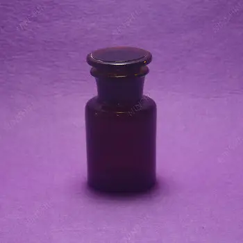 

125ml Amber Glass Reagent Bottle,wide Mouth,Ground Stopper,Lab Glassware
