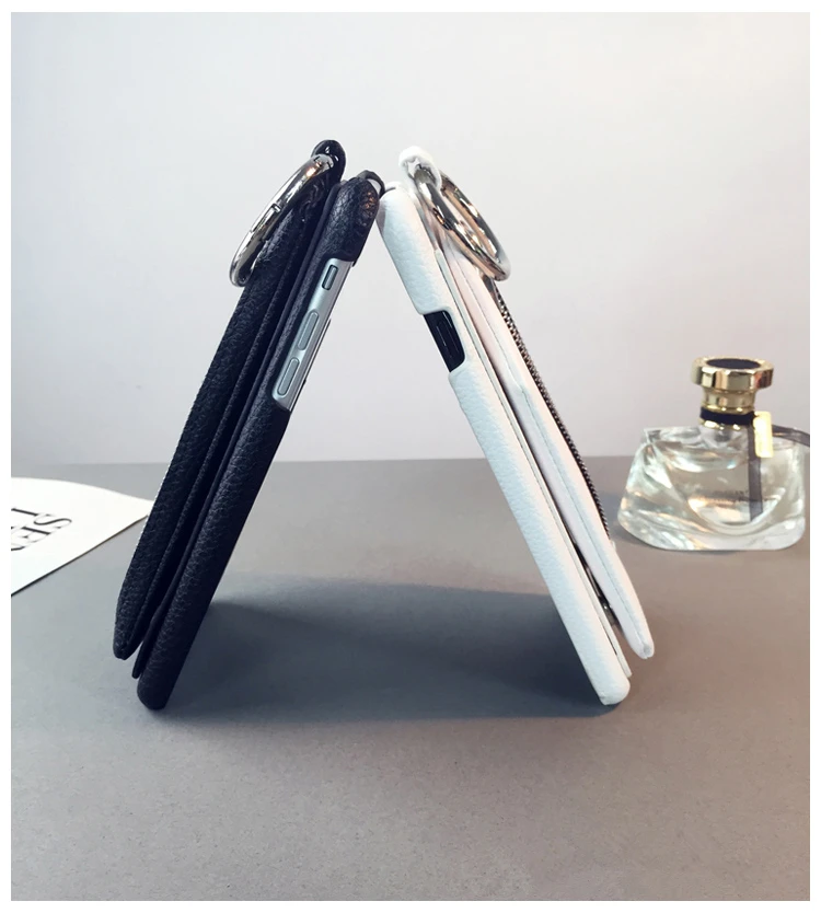 iphone 8 leather case Couples Case for iPhone 12 Case Luxury PU Leather Wallet Zipper Handbag Stand Case For iPhone 11 XS 6 6S 7 8 Plus With Ring Card iphone 8 plus silicone case