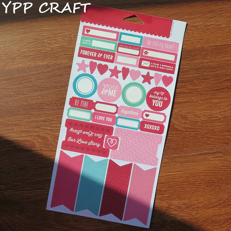 YPP CRAFT Creative Photo Decoration Self adhesive Stickers for Scrapbooking Happy Planner/Card