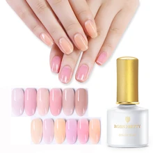 Полупрозрачный гелевый гель для ногтей BORN PRETTY, 6 мл, розовый, желтый, фиолетовый, УФ-гель, отмачиваемый, Опаловый гелевый гель для ногтей, УФ-гель для ногтей