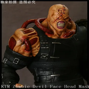 

New Movie Angry Zombie Demon Full Head Mask Latex Devils Scary Mask Halloween Prank Prop For Costume Masquerade Mascara Cosplay