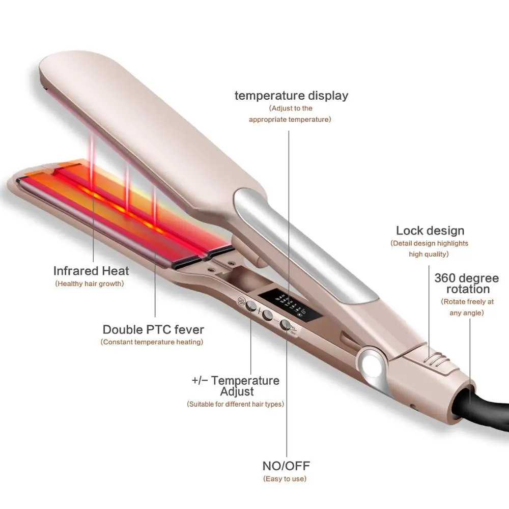 Профессиональный инфракрасный выпрямитель для волос плоский утюжок