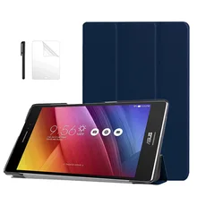 Складной чехол-книжка из искусственной кожи чехол для ASUS Zenpad 8,0 Z380 Z380KL Z380C 8 дюймов смарт-чехол для ASUS Zenpad 8,0 планшет чехол+ Защитная пленка+ ручка