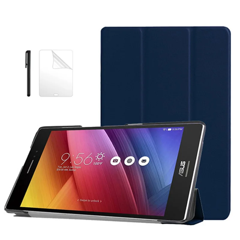 

Folding Folio PU Leather Case For ASUS Zenpad 8.0 Z380 Z380KL Z380C 8 inch smart cover for ASUS Zenpad 8.0 Tablet Case+flim+Pen