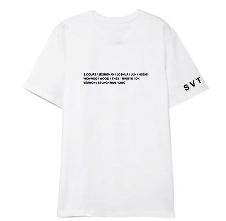 

Kpop seventeen japan concert same all memebr name printing t shirt unisex summer style k-pop o neck short sleeve t-shirt
