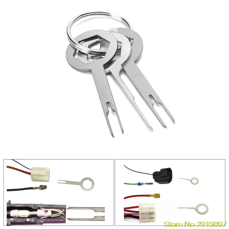 

New 3x Car Plug Terminal Removal Picker Harness Wiring Crimp Connector Extractor Hot Drop Shipping Support