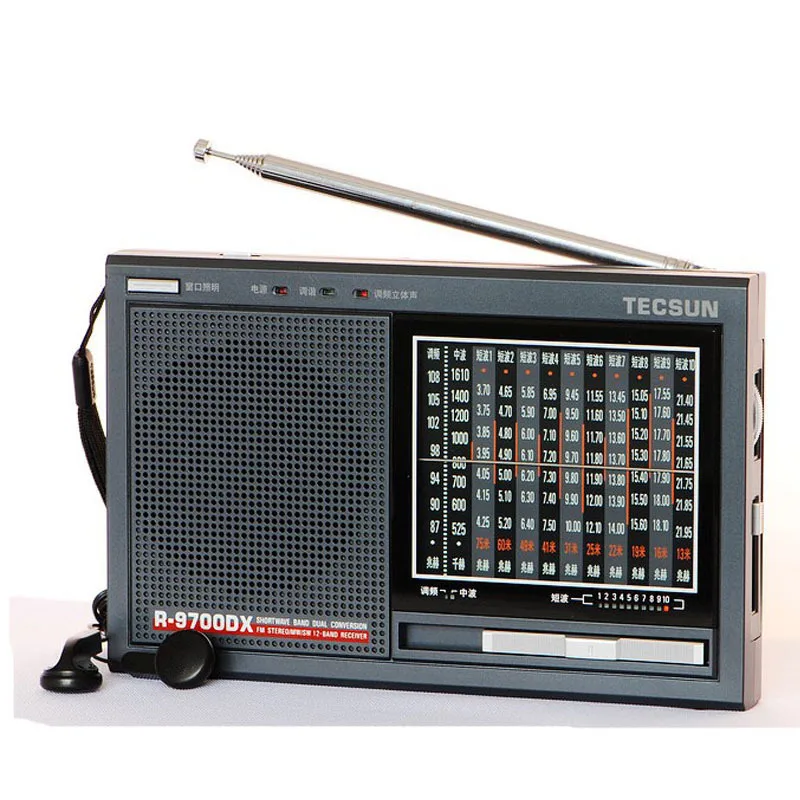 

TECSUN R-9700DX Original Guarantee SW/MW High Sensitivity World Band Radio Receiver With Speaker Free Shipping