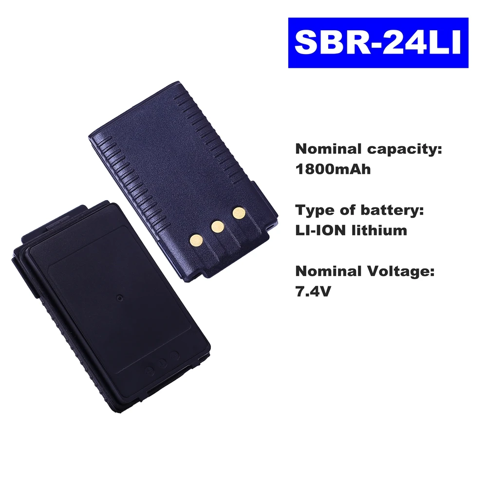 7.4V 1800mAh LI-ION Radio Battery SBR-24LI For Yaesu Walkie Talkie FT-70DR Two Way Radio