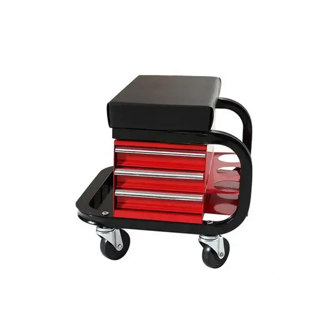Auto Workshop Bench Garage Equipment Car Repair Roller Seat Padded