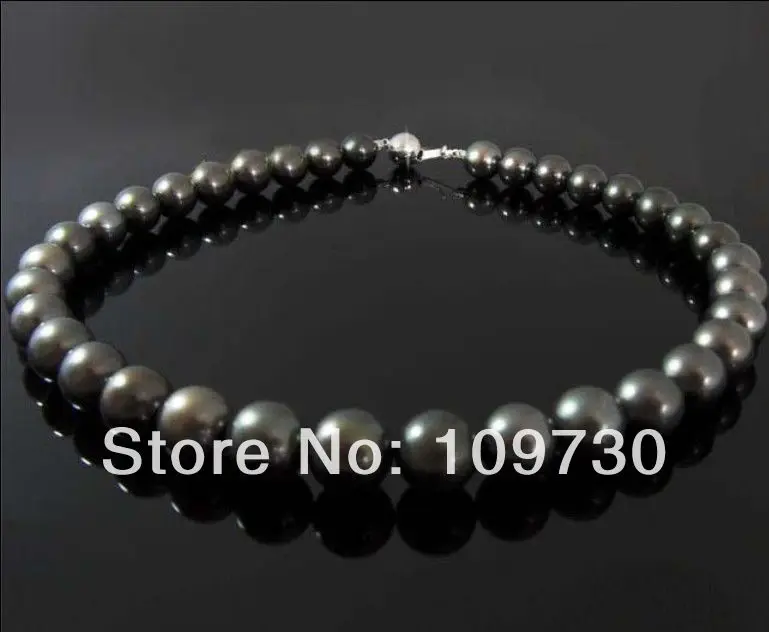 

Jewelry 002525 TAHITIAN BLACK PEARL NECKLACE 18"12-13MM