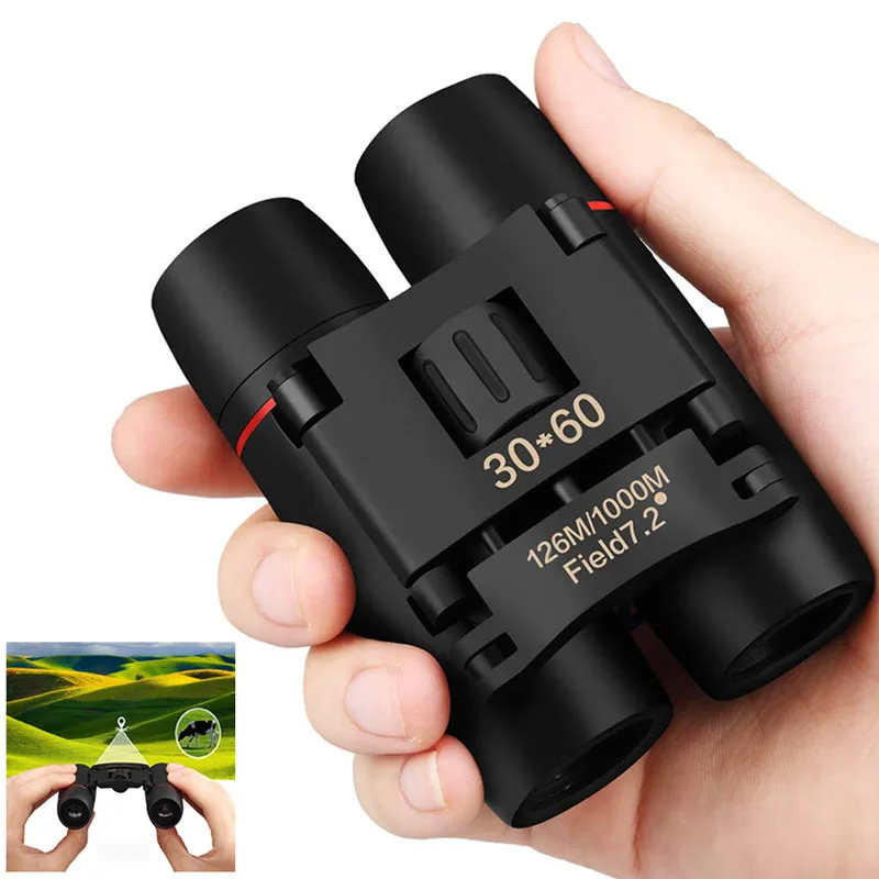 

Hunting Sports Camping 30x60 Compact Zoom Binoculars Long Range Folding HD Powerful Mini Optics Mini Telescope Outdoors