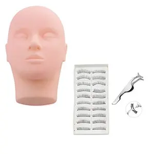Манекен тренировочный Тренировочный Набор с плоской головкой для макияжа ресниц практичный набор для наращивания ресниц инструмент для макияжа