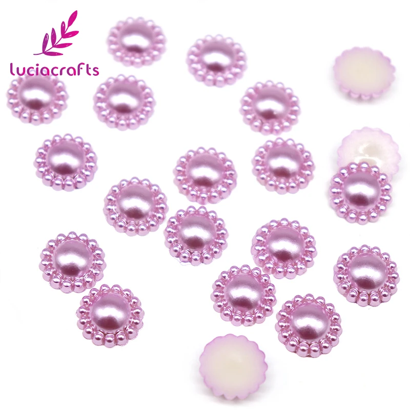 Полукруглые искусственные жемчужины Lucia crafts 10 мм 72 шт. бусины из АБС пластика с
