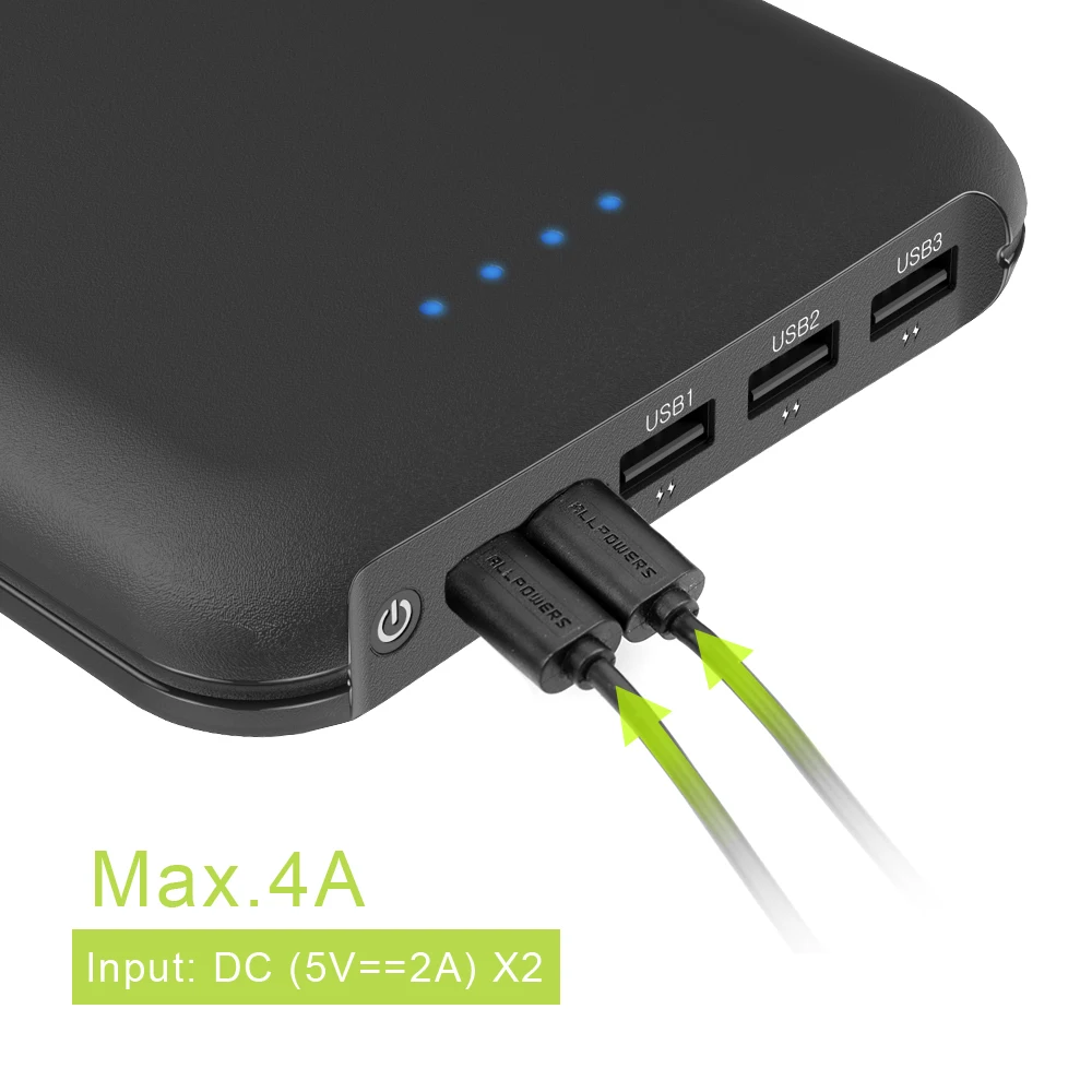 Все POWER S 30000mAh Power Bank с тройным выходом USB Двойной вход портативный внешний