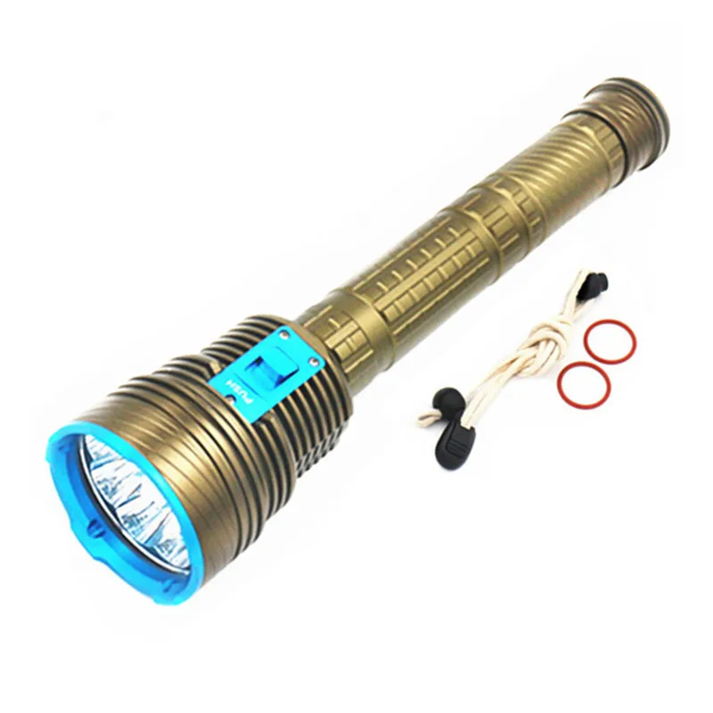 Подводные фонарики 9L2 светодиодный 30000 люмен фонарик для дайвинга водонепроницаемая лампа подводная лампа Рабочий Подводный фонарь для дайвинга - Испускаемый цвет: NO-Battery