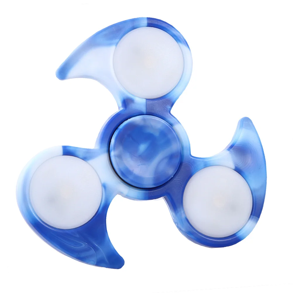 LED Light Hand Finger Spinner Plastic EDC HandSpinner For Autism and ADHD Relief Focus Anxiety Stress