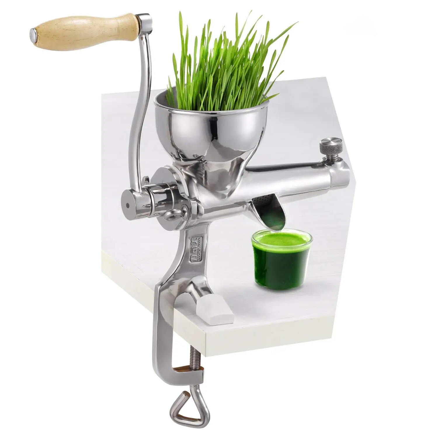 

304 Stainless Steel Manual Wheatgrass Juicer Healthy Wheat Grass Juicer Slow Squeezer Fruit Juice Extractor Vegetable Orange