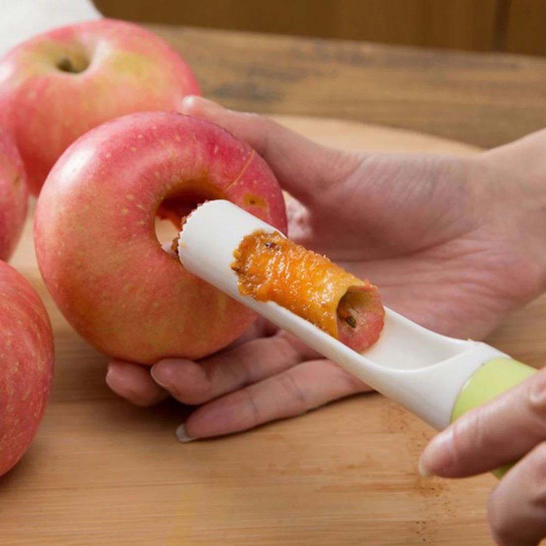 

Useful Fruit Corer Separator Fruit Coring Device Digging Tool Fruit Stalks To Dig Peel Fruit Apple Pear Peach Random Color