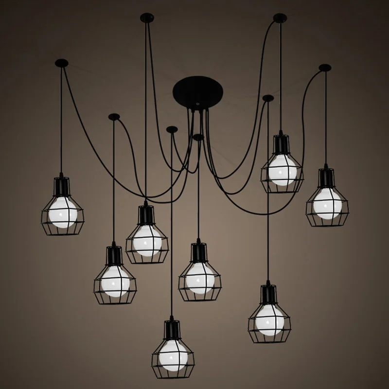 Factory direct wholesale Vintage Iron Chandelier American country industrial wind 8 grenade Chandelier