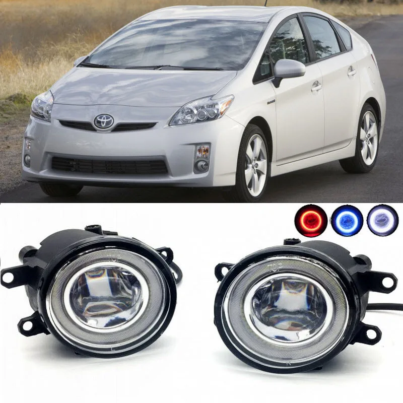 For Toyota Prius XW30 2009 2015 2 in 1 LED Cut Line Lens Fog Lights