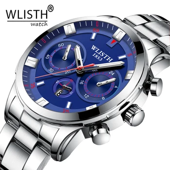 WLISTH Man Watches Men Stainless Steel Wrist Watch Genuine Brand Quartz Clock Waterproof Wristwatch Simulate Three Eyes Relogios
WLISTH Man Watches Men Stainless Steel Wrist Watch Genuine Brand Quartz Clock Waterproof Wristwatch Simulate Three Eyes Relogios