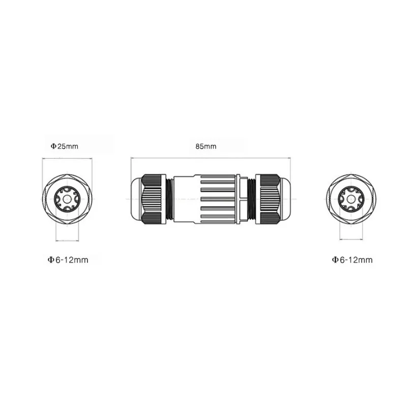 10 шт. Водонепроницаемый IP68 Разъем 3-контактный IP68 в течении 3-7 мм 250 V& 10A электрическая кабельная проводка солнечный, садовый, наружный герметичная распределительная коробка 3pin