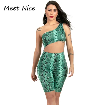 

Summer Serpentine Short Rompres Womens Jumpsuit Sexy One Shoulder Sleeveless Skinny Short Playsuit Casual Body Women Overalls