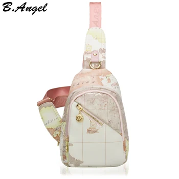 

High quality world map men chest bag famous brand men pack fashion men messenger bags shoulder bags