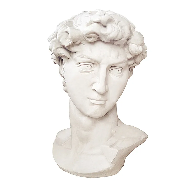 120cm David Head Portraits Statue Bust Michelangelo Buonarroti Home