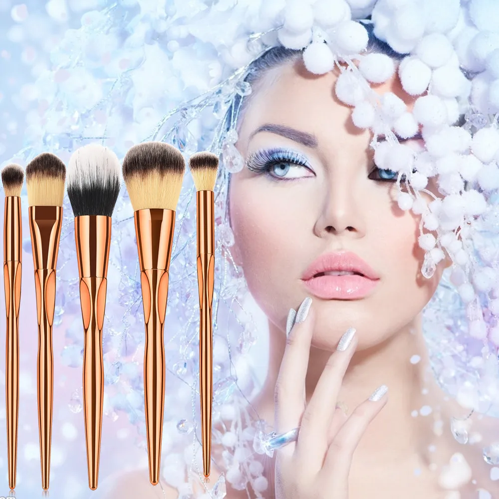 

Special Design 5PCS Pro Makeup Brushes Set Soft Goat Hair Foundation Powder Eyeshadow Eyeliner Lip Cosmetic Brush Tools