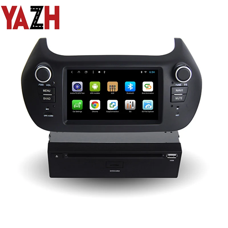 Excellent YAZH Android Car Dvd Player For Peugeot Bipper/Citroen Nemo/Fiat Florino 2008 2009 2010 2011 2012 2013 GPS Navigation auto Radio 1