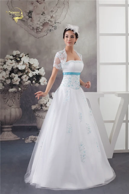 labyrint komplet økologisk 2022 New Arrival White Wedding Dresses With Blue Lace Applique Tulle  Beading Vestidos De Novia With Bolero Bridal Gown Plus Size - Wedding  Dresses - AliExpress