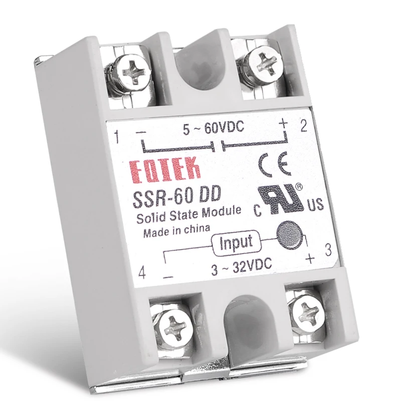 SINOTIMER твердотельный модуль реле DC-DC однофазный SSR 60A 80A 100A ток 3-32 в 5 в 12 В DC до 5-60 в DC нагрузки без крышки