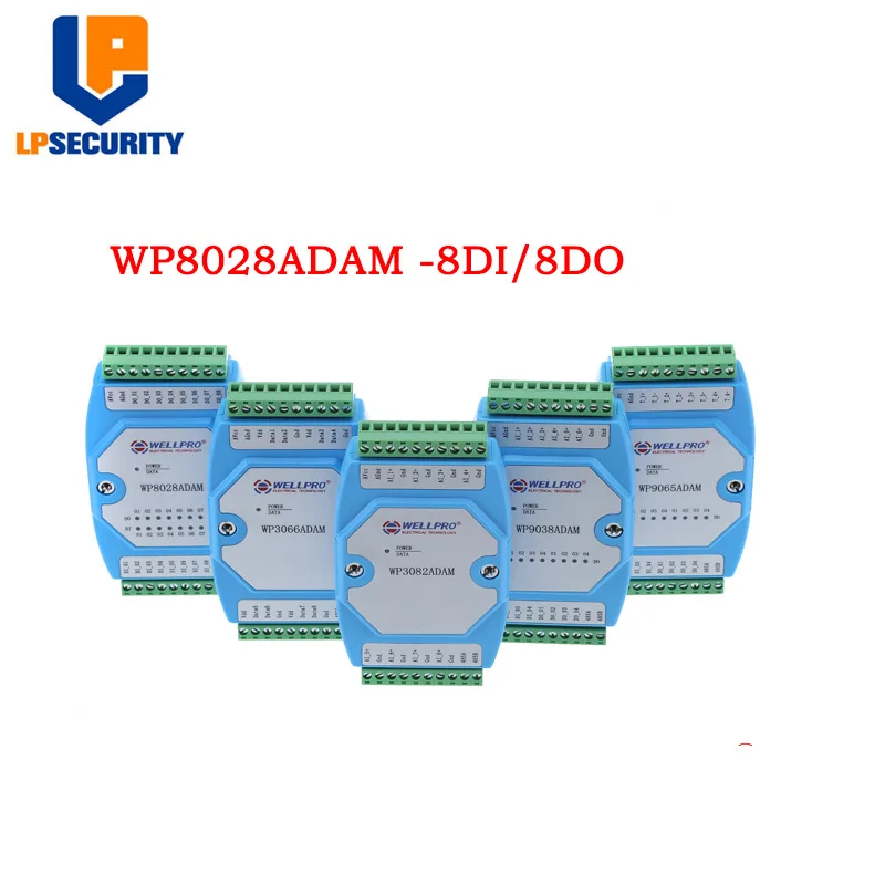 WP8028ADAM 8DI/8DO MODBUS RTU модуль/анод изолированный/RS485