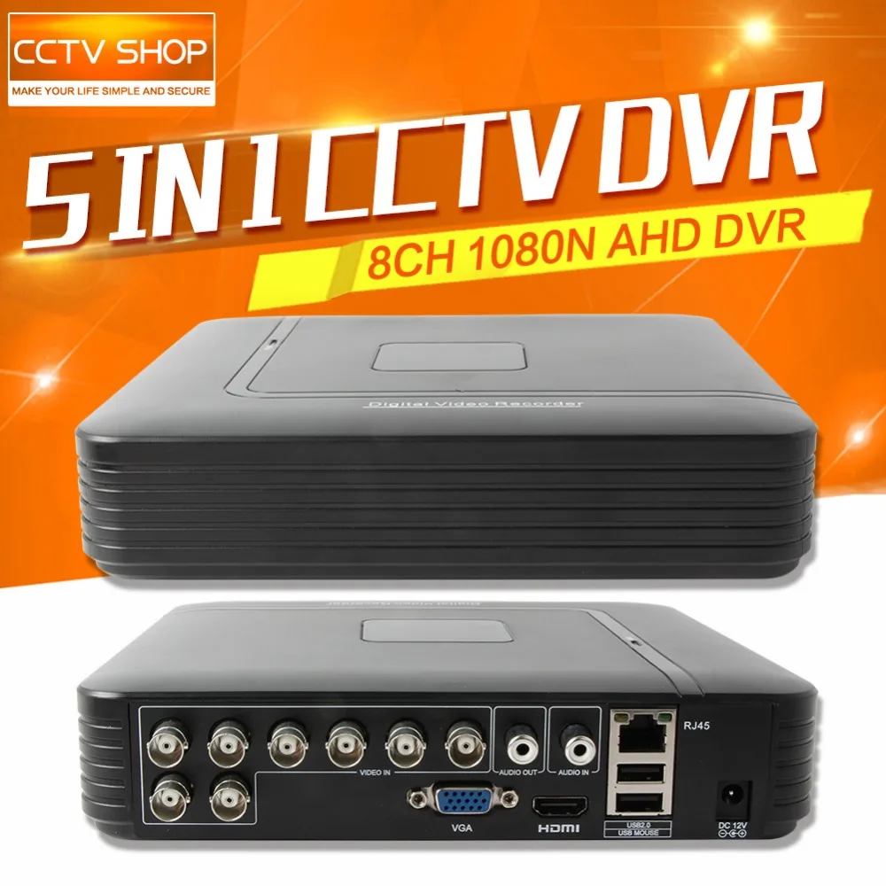  Mini 5 IN 1 8Ch CVI/TVI AHD DVR 1080N Or 960H (Analog) Recording CCTV 960P 720P AHD DVR Video Recorder Support Multi Language 