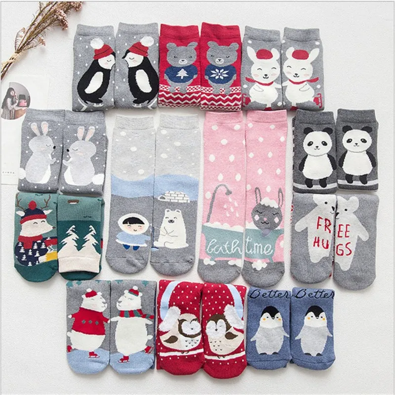 

Sock For Pregnant Women Christmas Socks Paradies Thick Cartoon Fascinating Animal Fmale Socks Winter Autumn Warm Maternity Sock