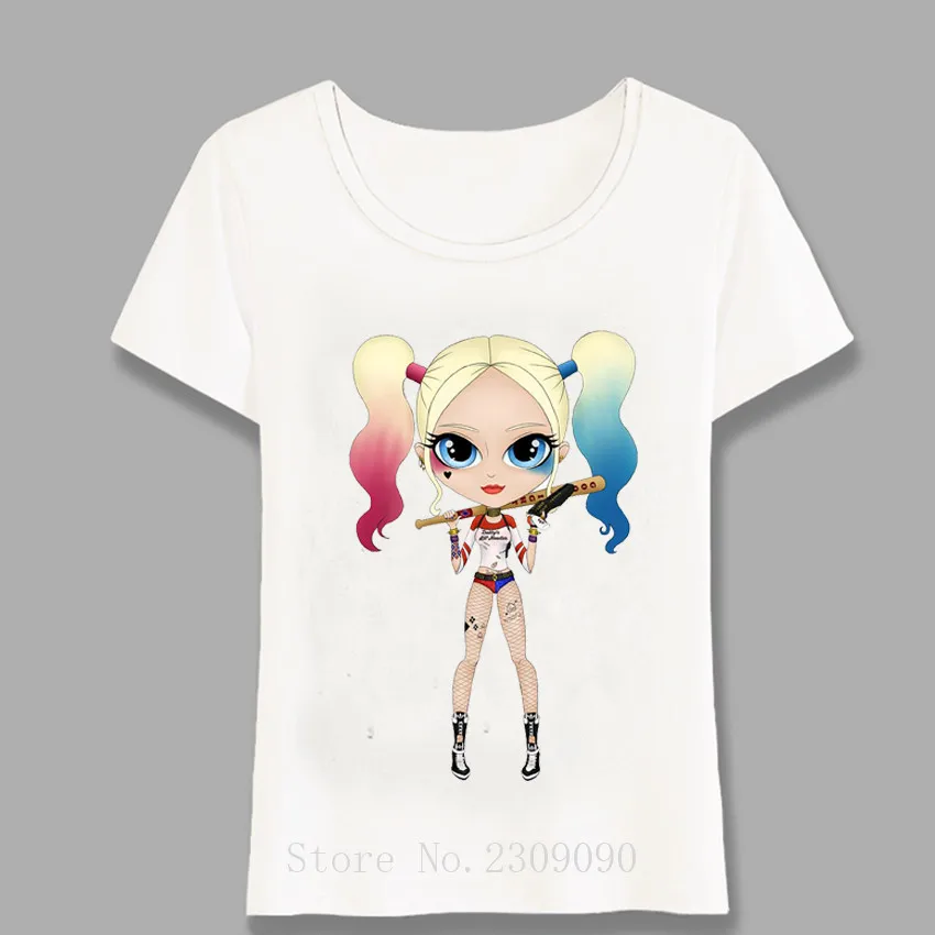 

The Latest American Movies Suicide Squad Sexy Fun Harley Quinn T-shirt Womens Top Tee Harajuku Brand Clothing Streetwear funny