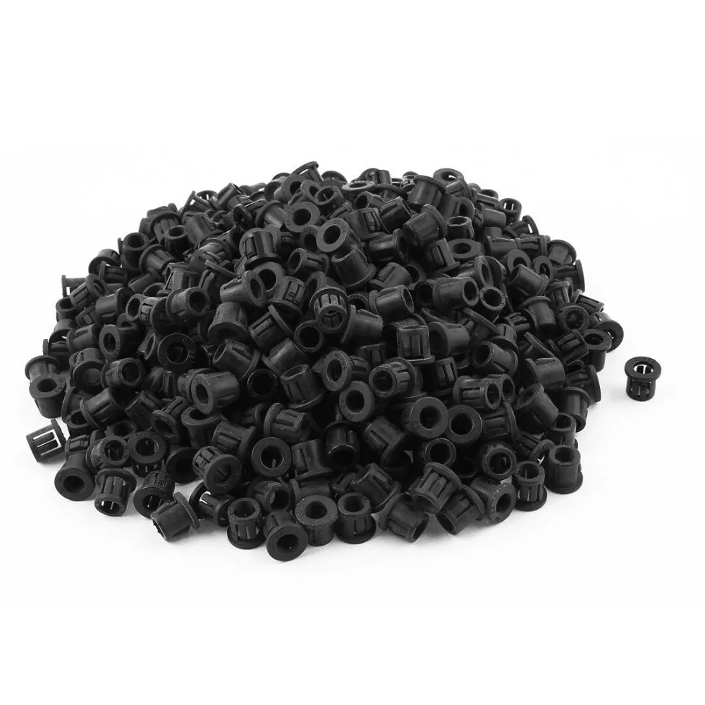 

500pcs SB-10 9.5mm Mounting Hole Wire Cable Protector Nylon Snap Bushing Black