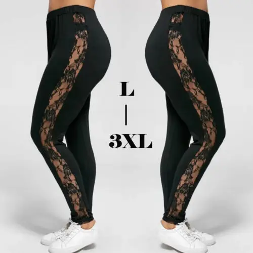 plus size lace pants