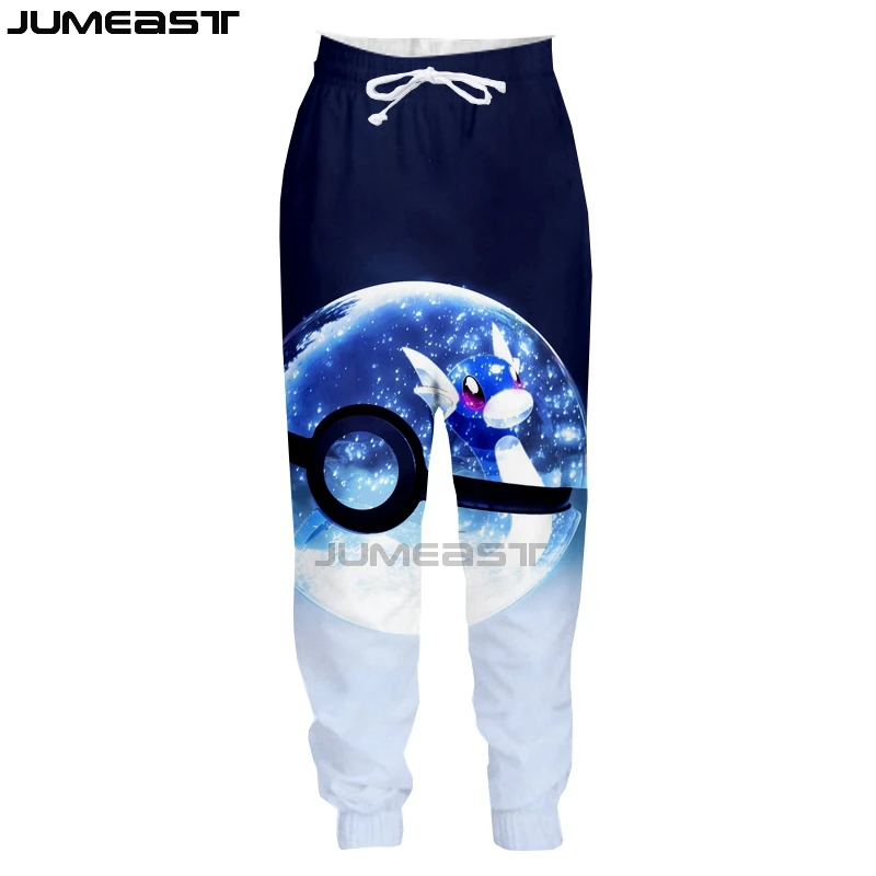 Jumeast бренд для мужчин/женщин 3D печатных мультфильм Покемон Пикачу повседневные длинные штаны спортивный пуловер длина пот брюки модные брюки