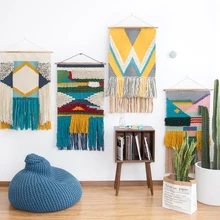 Шерсть ковер ручной работы геометрический индийский ковер-гобелен в клетку полосатый современный дизайн килим скандинавский стиль